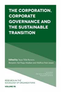 The Corporation, Corporate Governance and the Sustainable Transition (Research in the Sociology of Organizations)