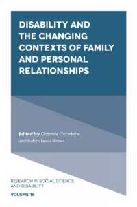 Disability and the Changing Contexts of Family and Personal Relationships (Research in Social Science and Disability)