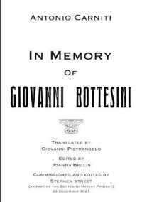 In Memory of Giovanni Bottesini
