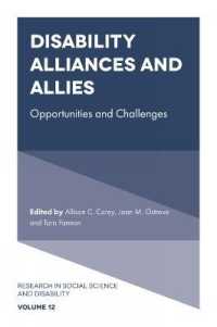 Disability Alliances and Allies : Opportunities and Challenges (Research in Social Science and Disability)