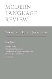 Modern Language Review (121.1) January 2026