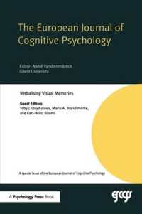 Verbalising Visual Memories : A Special Issue of the European Journal of Cognitive Psychology (Special Issues of the Journal of Cognitive Psychology)