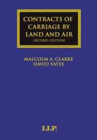 Contracts of Carriage by Land and Air (Shipping Monograph) （2 Revised）