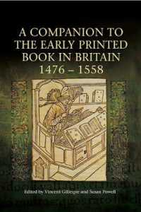 イギリス初期印刷本必携1476-1558年<br>A Companion to the Early Printed Book in Britain, 1476-1558