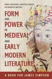Form and Power in Medieval and Early Modern Literature : A Book for James Simpson