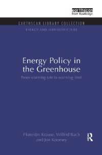 Energy Policy in the Greenhouse : From warming fate to warming limit (Energy and Infrastructure Set)