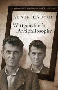 アラン・バディウ著／ウィトゲンシュタインの反哲学（英訳）<br>Wittgenstein's Antiphilosophy