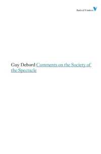 Ｇ．ドゥボール『スペクタクルの社会についての注解』（英訳）<br>Comments on the Society of the Spectacle (Radical Thinkers Set 05) （3RD）
