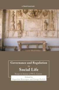 社会生活におけるガバナンスと規制：記念論文集<br>Governance and Regulation in Social Life : Essays in Honour of W.G. Carson