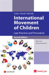 International Movement of Children : Law, Practice and Procedure （2ND）