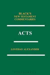 Acts: Black's New Testament Commentaries Series (Black's New Testament Commentaries)