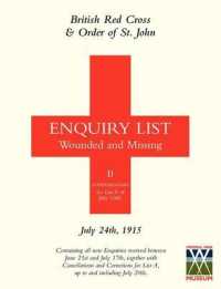 British Red Cross and Order of St John Enquiry List for Wounded and Missing : July 24th 1915