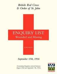 British Red Cross and Order of St John Enquiry List for Wounded and Missing : September 15th 1916