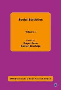 社会統計学（全４巻）<br>Social Statistics (Sage Benchmarks in Social Research Methods)