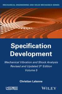 Specification Development (Mechanical Vibration and Shock Analysis: Mechanical Engineering and Solid Mechanics) （3TH）