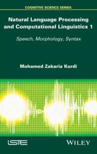 Natural Language Processing and Computational Linguistics 1 : Speech, Morphology and Syntax (Cognitive Science)
