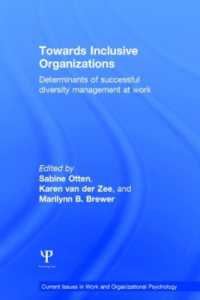 包含的組織へ向けて<br>Towards Inclusive Organizations : Determinants of successful diversity management at work (Current Issues in Work and Organizational Psychology)