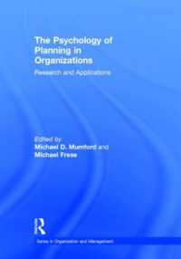 The Psychology of Planning in Organizations : Research and Applications (Organization and Management Series)