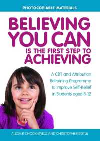 Believing You Can is the First Step to Achieving : A CBT and Attribution Retraining Programme to Improve Self-Belief in Students aged 8-12