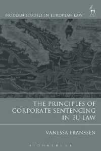 Principles of Corporate Sentencing in EU Law (Modern Studies in European Law) -- Hardback