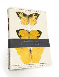 Butterfly Notebook Set : 3 A5 lined notebooks with stitched spines