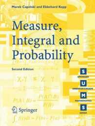 測度、積分、確率（第２版・テキスト）<br>Measure, Integral and Probability (Springer Undergraduate Mathematics Series (SUMS)) （2nd ed. 2004. XV, 311 p. w. 23 figs. 23,5 cm）