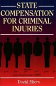 State Compensation for Criminal Injuries -- Paperback / softback
