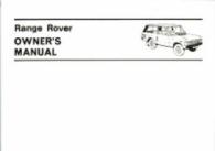 Range Rover Owners' Handbook: Range Rover (2 Dr)