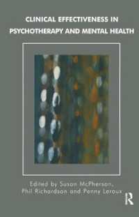 Clinical Effectiveness in Psychotherapy and Mental Health : Strategies and Resources for the Effective Clinical Governance