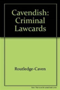 Cavendish: Criminal Lawcards (Law Cards) -- Paperback