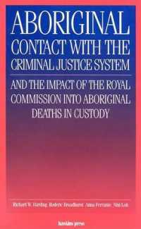 Aboriginal Contact with the Criminal Justice System -- Paperback / softback