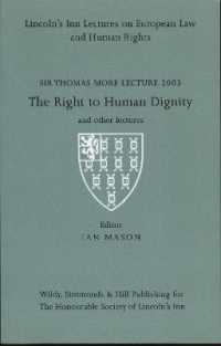 Sir Thomas More Lectures 2003 (Lincoln's Inn Lectures on European Law and Human Rights)
