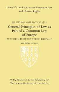 Sir Thomas More Lecture 1999 (Lincoln's Inn Lectures on European Law and Human Rights)