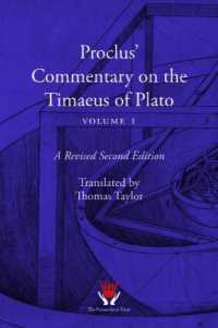 Proclus Commentary on the Timaeus of Plato v. 1 : Revised Second Edition (The Thomas Taylor Series) （2ND）