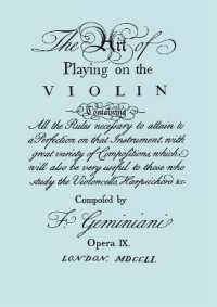 The Art of Playing the Violin. [Facsimile of 1751 Edition].