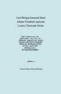 Nekrolog or Obituary Notice of Johann Sebastian Bach. Translated with an Introduction, Notes and Two Appendices by Walter Emery. (Facsimile of Autograph Translator's Manuscript).