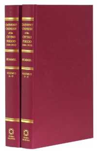 清朝名士列伝（全２巻）<br>Eminent Chinese of the Ch'ing Period, (1644-1912) (2-Volume Set) (Global Oriental Classic Reprints)