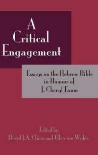 A Critical Engagement : Essays on the Hebrew Bible in Honour of J. Cheryl Exum