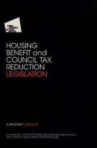 CPAG'S Housing Benefit and Council Tax Reduction Legislation Supplement 31st Edition 2018-2019 （31TH）