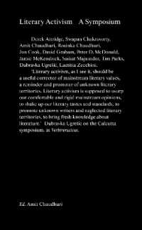 Literary Activism : A Symposium