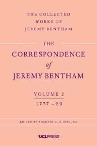 The Correspondence of Jeremy Bentham, Volume 2 : 1777 to 1780 (The Correspondence of Jeremy Bentham)
