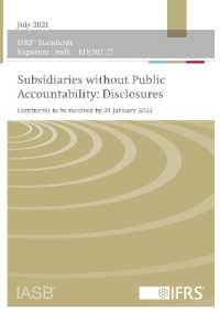Exposure Draft : Subsidiaries without Public Accountability: Disclosures