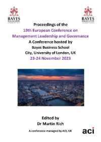 Proceedings of the 18th European Conference on Management, Leadership and Governance