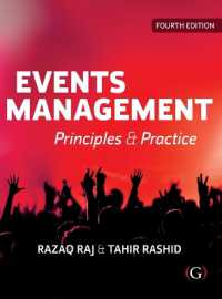 Events Management : Principles and Practice （4TH）