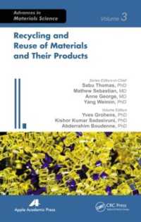 Recycling and Reuse of Materials and Their Products (Advances in Materials Science)