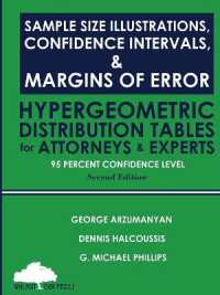 Sample Size Illustrations, Confidence Intervals, & Margins of Error : Hypergeometric Distribution Tables for Attorneys & Experts: 95 Percent Confidence Level, 2nd Edition