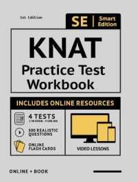 KNAT Practice Test : Study Manual with 100 Video Lessons, 4 Full Length Practice Tests Book + Online, 500 Realistic Questions, Plus Online Flashcards （STG WKB）