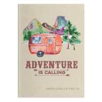 Camping Journal Log Book & RV Trip Planner, Red Vintage Camper : Campsite Caravan Holiday Record & Adventure Travel Notebook