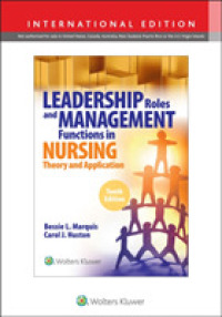 看護におけるリーダーシップの役割と管理機能（第１０版）<br>Leadership Roles and Management Functions in Nursing, 10th Edition -- Paperback / softback （Tenth, Int）