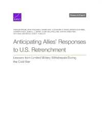 Anticipating Allies' Responses to U.S. Retrenchment : Lessons from Limited Military Withdrawals during the Cold War